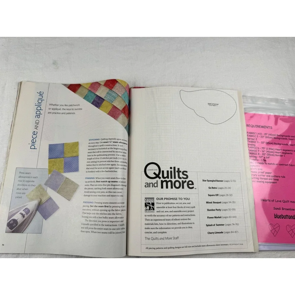 Quilting Pattern Lot Southwind Designs Turtle Trails Hearts of Love Magazine